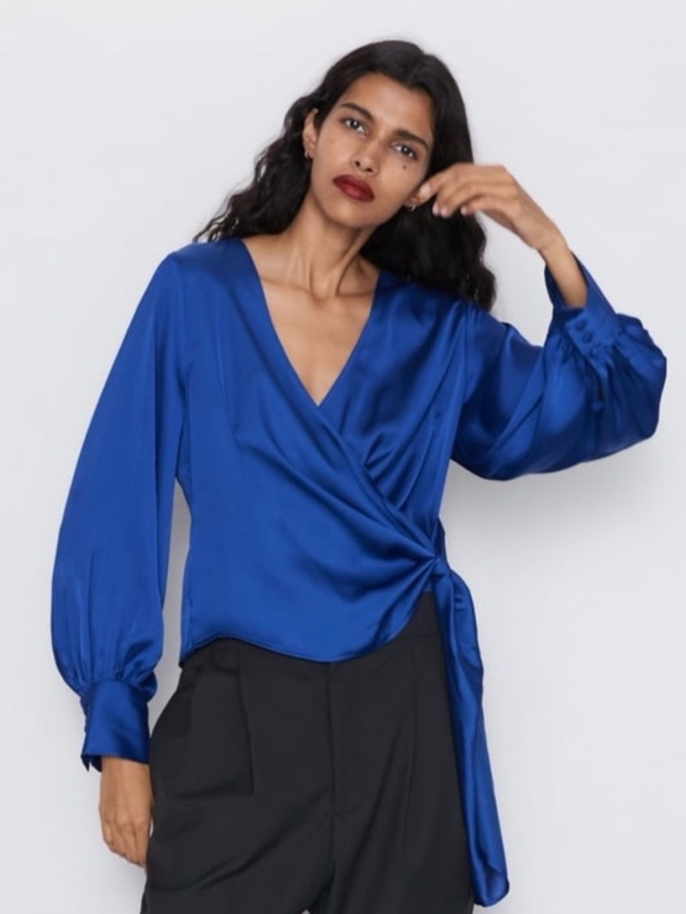 Zara Wrap Side-Tie Shirt